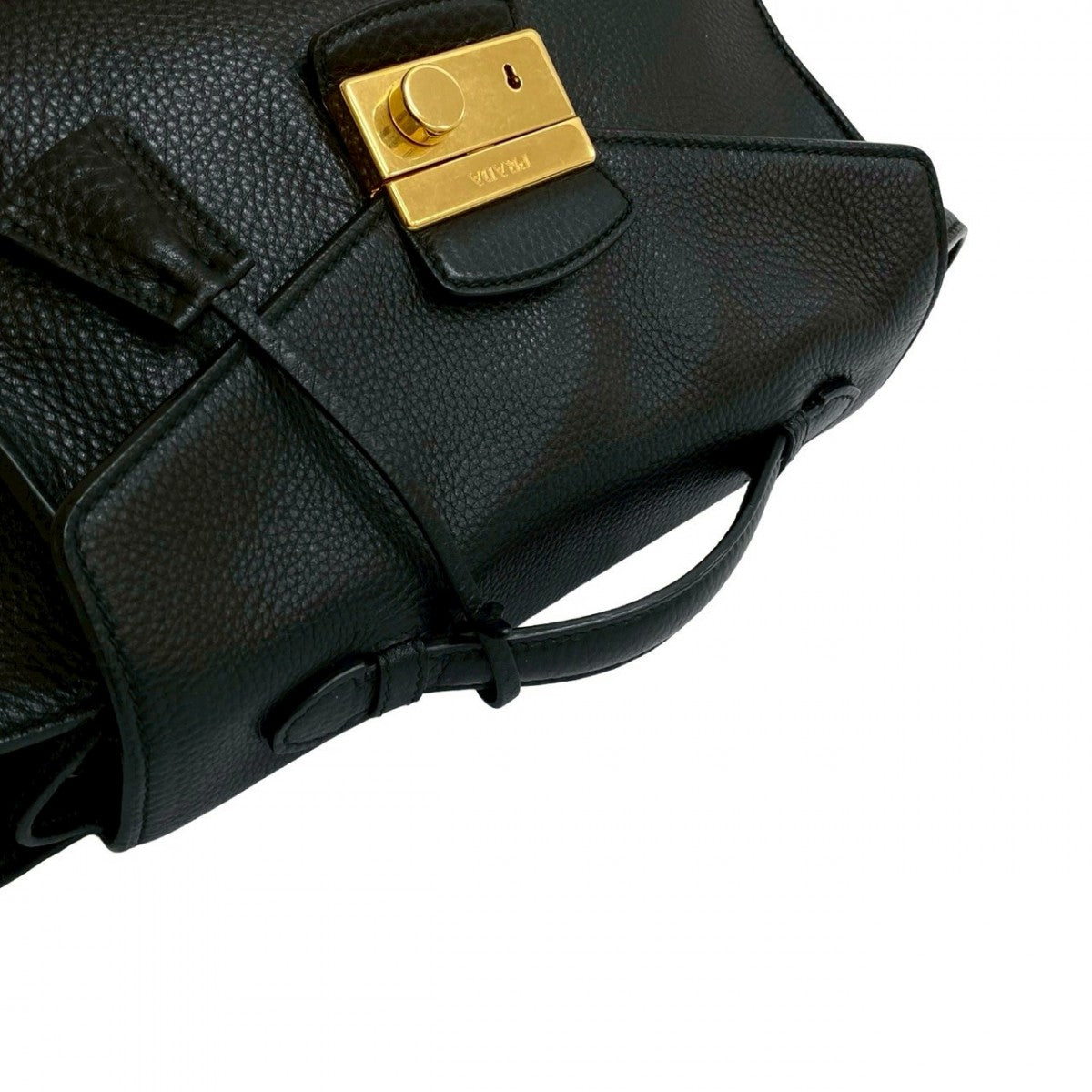PRADA Shoulder Bag leather black