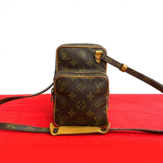 LOUIS VUITTON Shoulder Bag leather Brown Monogram Amazone