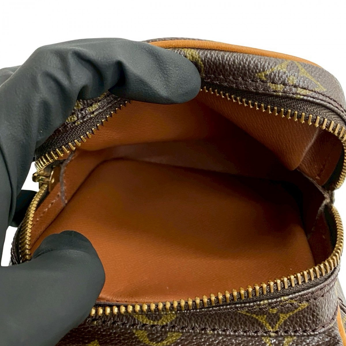 LOUIS VUITTON Shoulder Bag leather Brown Monogram Amazone