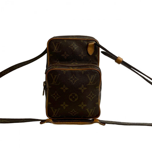 LOUIS VUITTON Shoulder Bag leather Brown Monogram Amazone