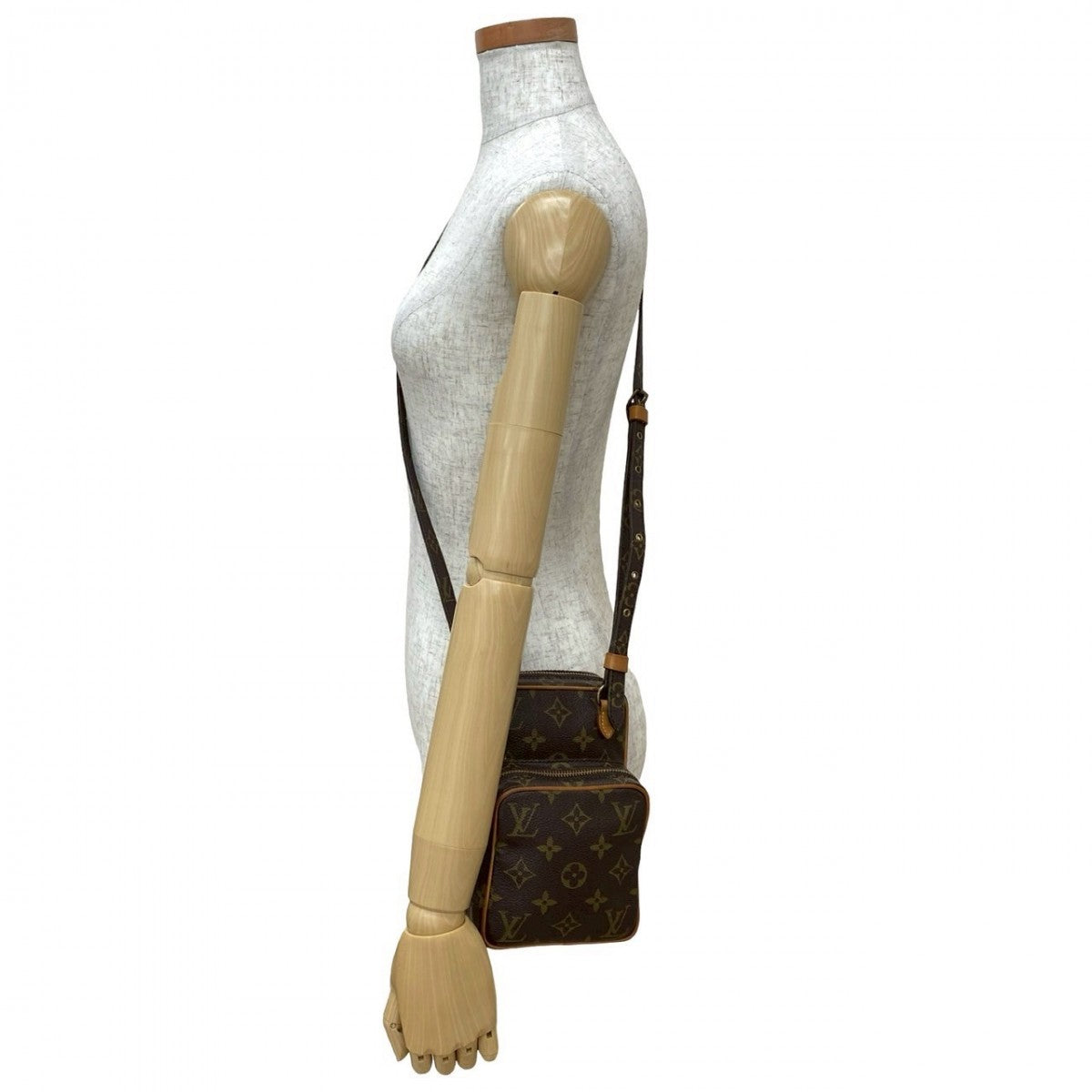 LOUIS VUITTON Shoulder Bag leather Brown Monogram Amazone
