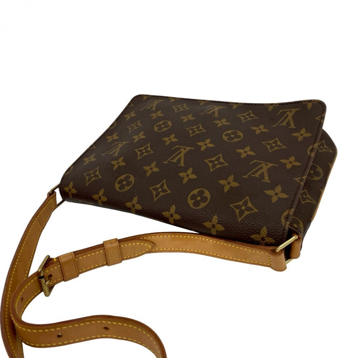 LOUIS VUITTON Shoulder Bag leather Brown Monogram Musette Tango