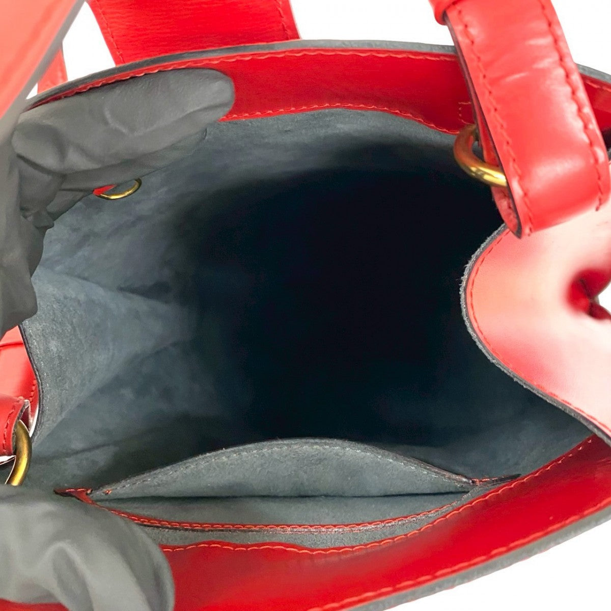 LOUIS VUITTON Shoulder Bag Epi Leather Red Cluny
