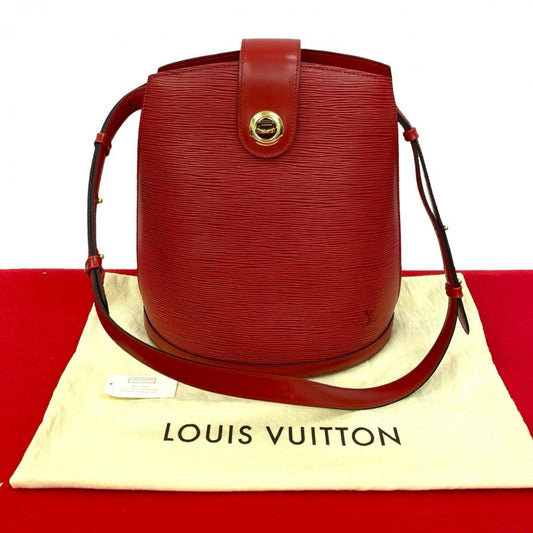 LOUIS VUITTON Shoulder Bag Epi Leather Red Cluny