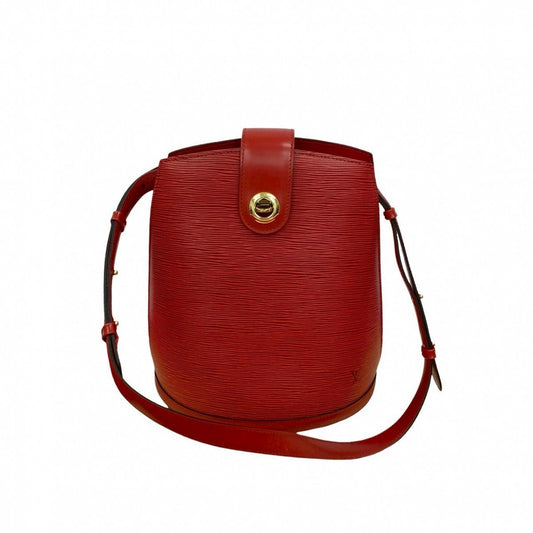 LOUIS VUITTON Shoulder Bag Epi Leather Red Cluny