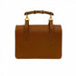 GUCCI Shoulder Bag leather Brown Bamboo