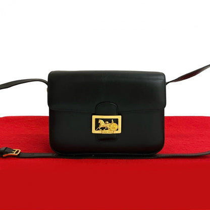 CELINE Shoulder Bag leather black