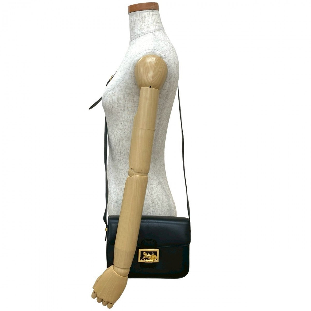 CELINE Shoulder Bag leather black