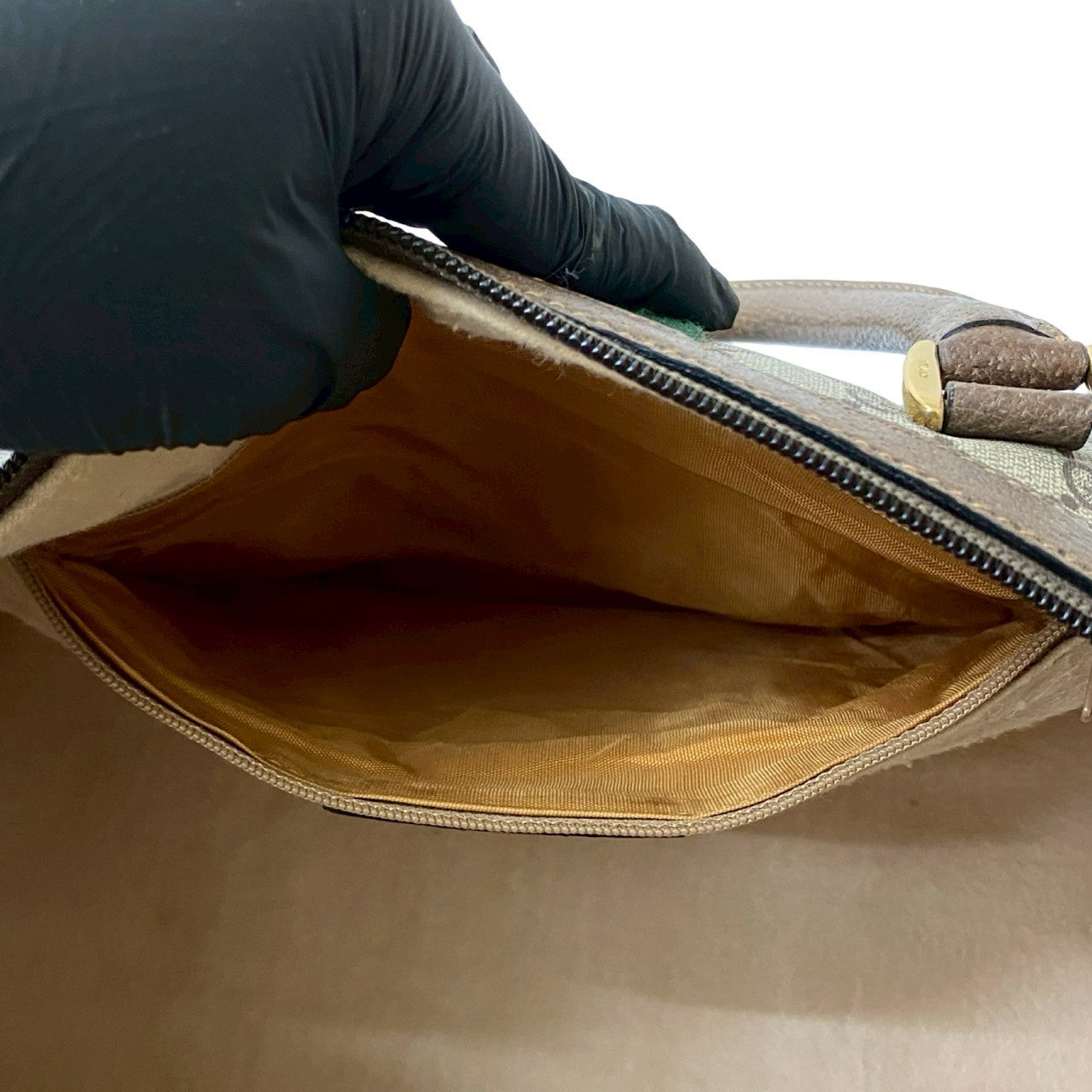 GUCCI Boston Duffel bag leather Brown Sherry line
