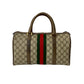 GUCCI Boston Duffel bag leather Brown Sherry line