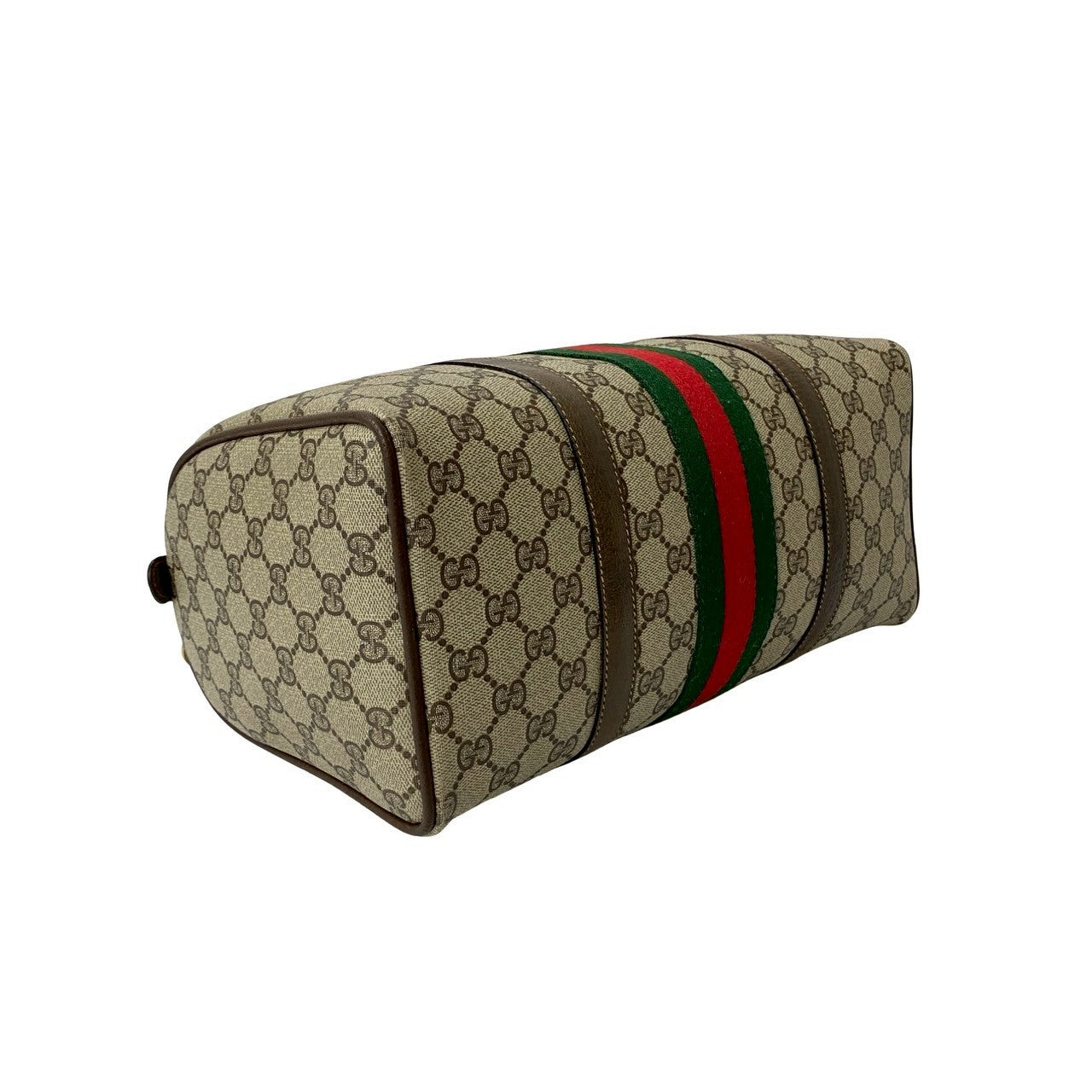 GUCCI Boston Duffel bag leather Brown Sherry line