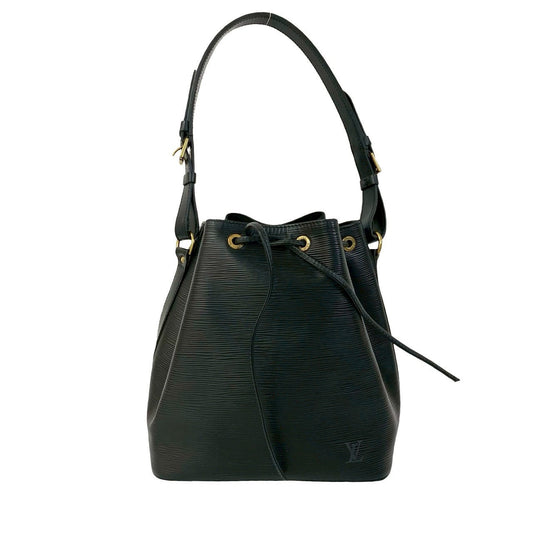 LOUIS VUITTON Shoulder Bag leather black Epi Petit Noe