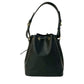 LOUIS VUITTON Shoulder Bag leather black Epi Petit Noe