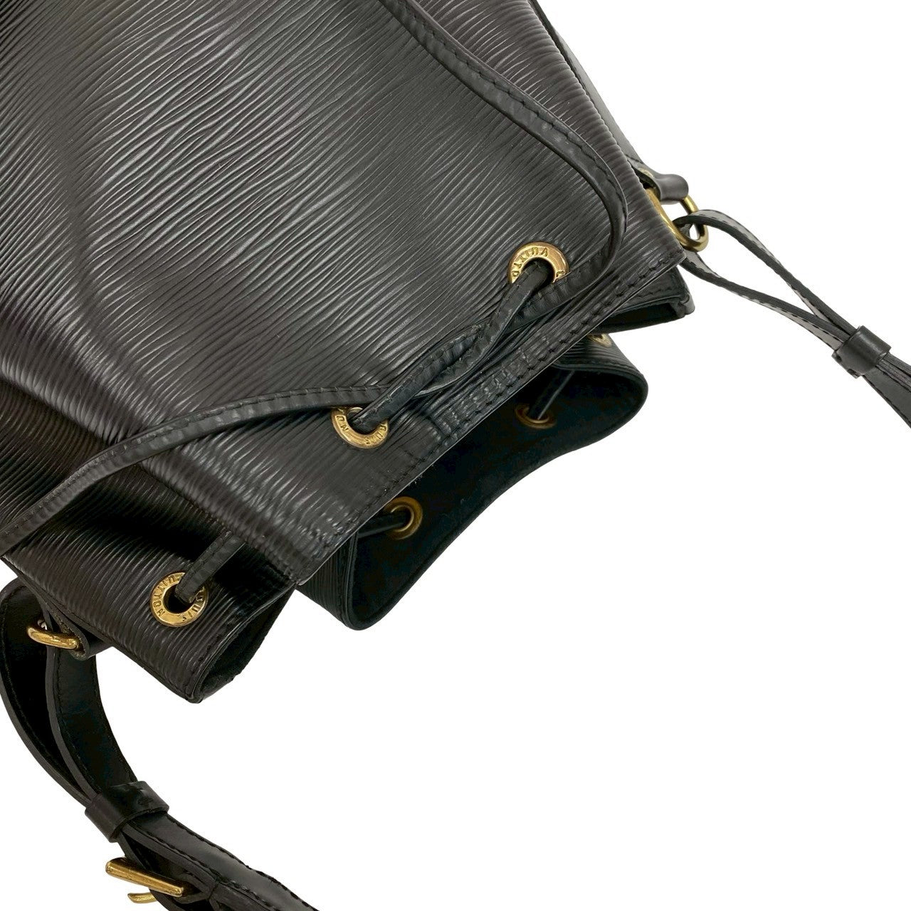 LOUIS VUITTON Shoulder Bag leather black Epi Petit Noe