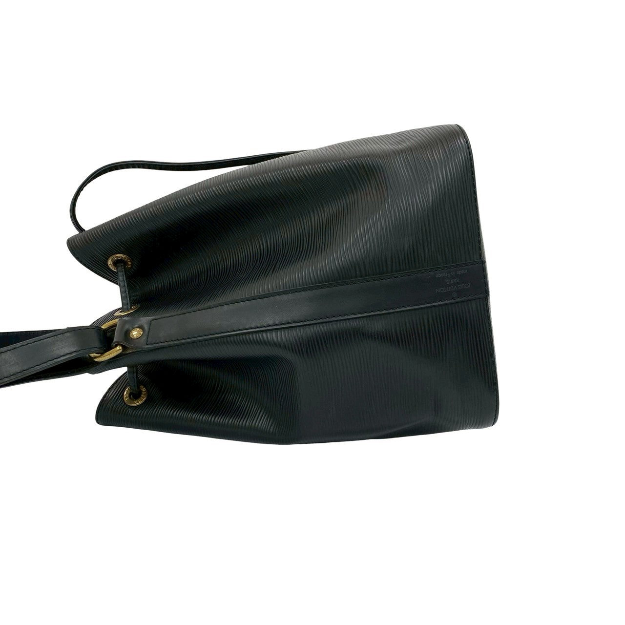 LOUIS VUITTON Shoulder Bag leather black Epi Petit Noe