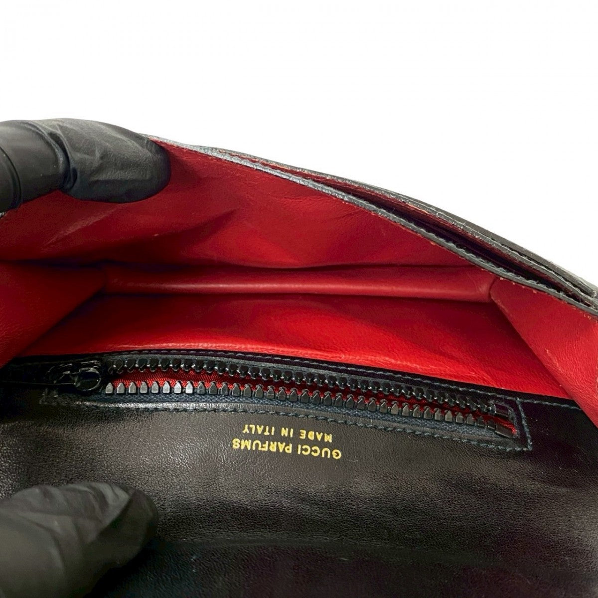 GUCCI Bifold Wallet canvas black Sherry line