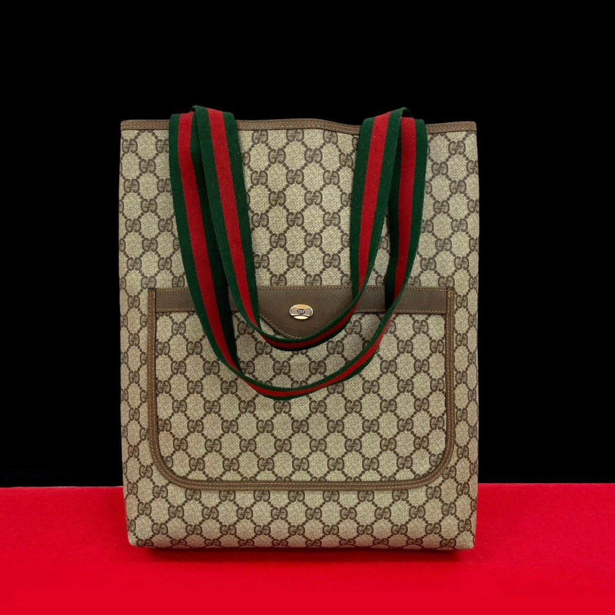 GUCCI Tote Bag leather Brown Sherry line