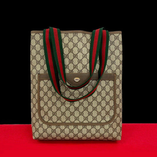 GUCCI Tote Bag leather Brown Sherry line