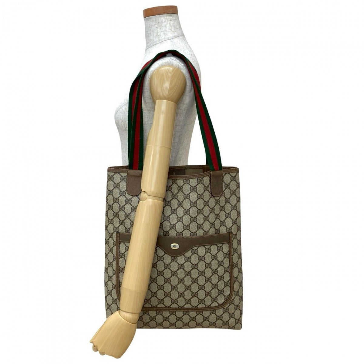 GUCCI Tote Bag leather Brown Sherry line