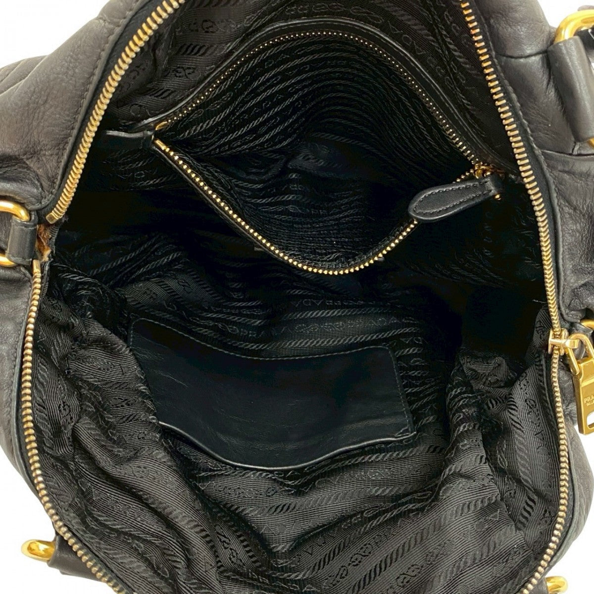 PRADA Handbag leather black