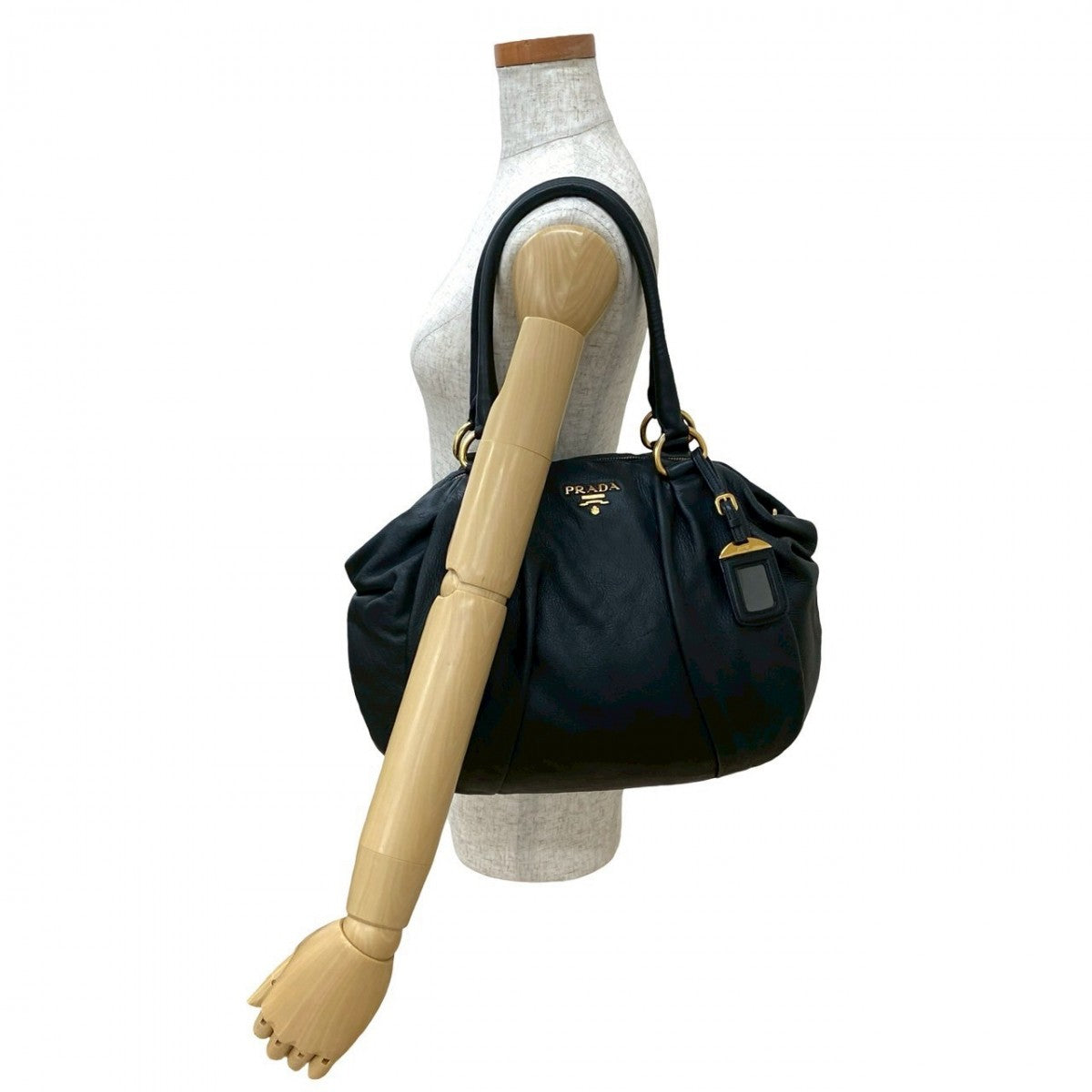 PRADA Handbag leather black