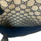 GUCCI Tote Bag leather Navy Sherry line