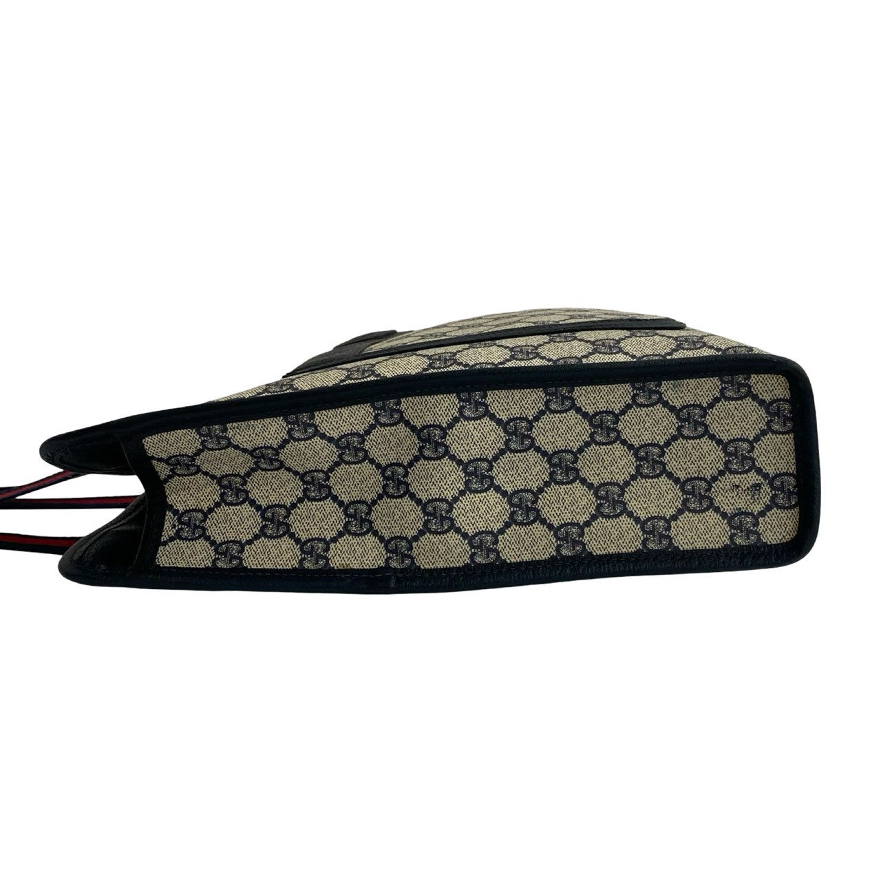GUCCI Tote Bag leather Navy Sherry line
