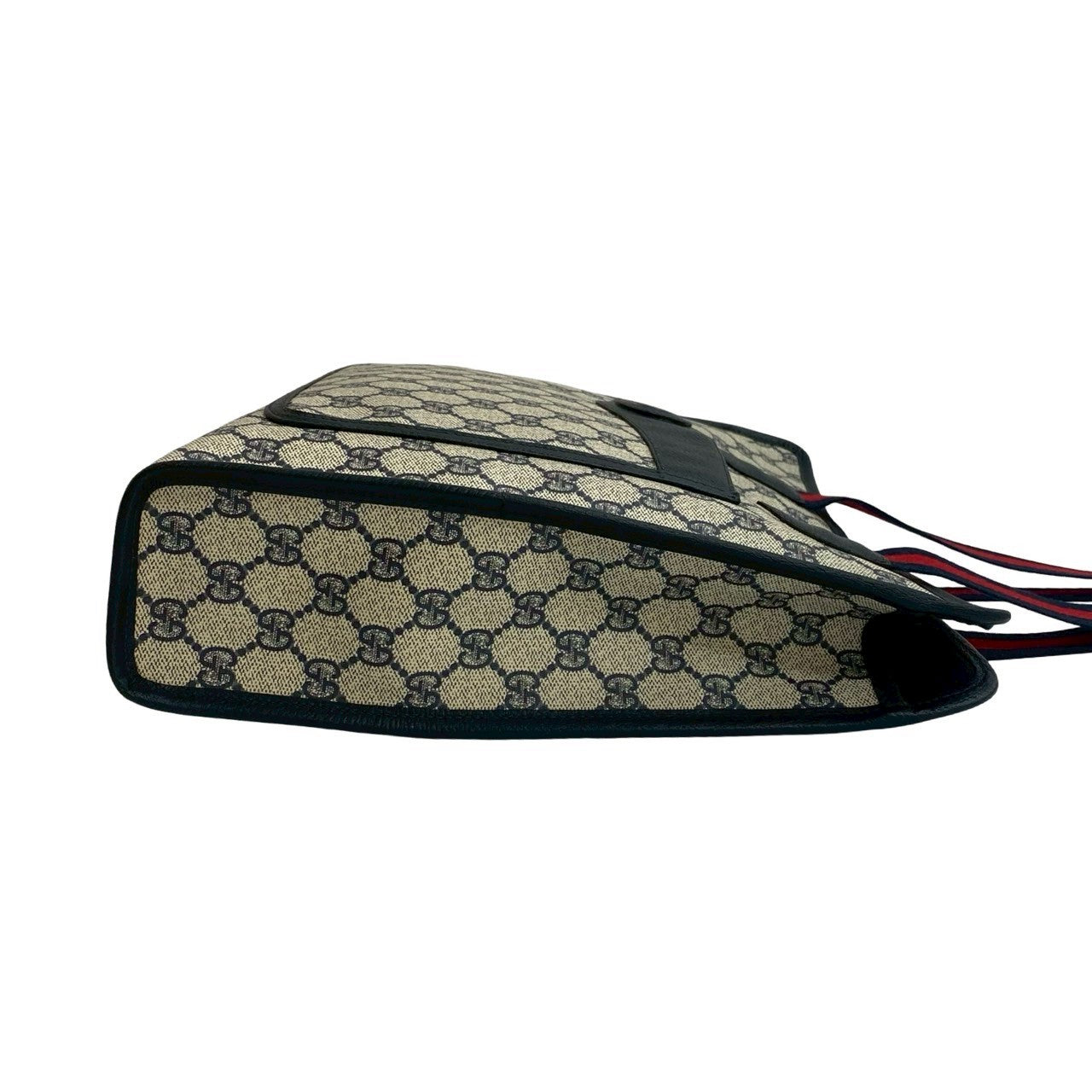 GUCCI Tote Bag leather Navy Sherry line
