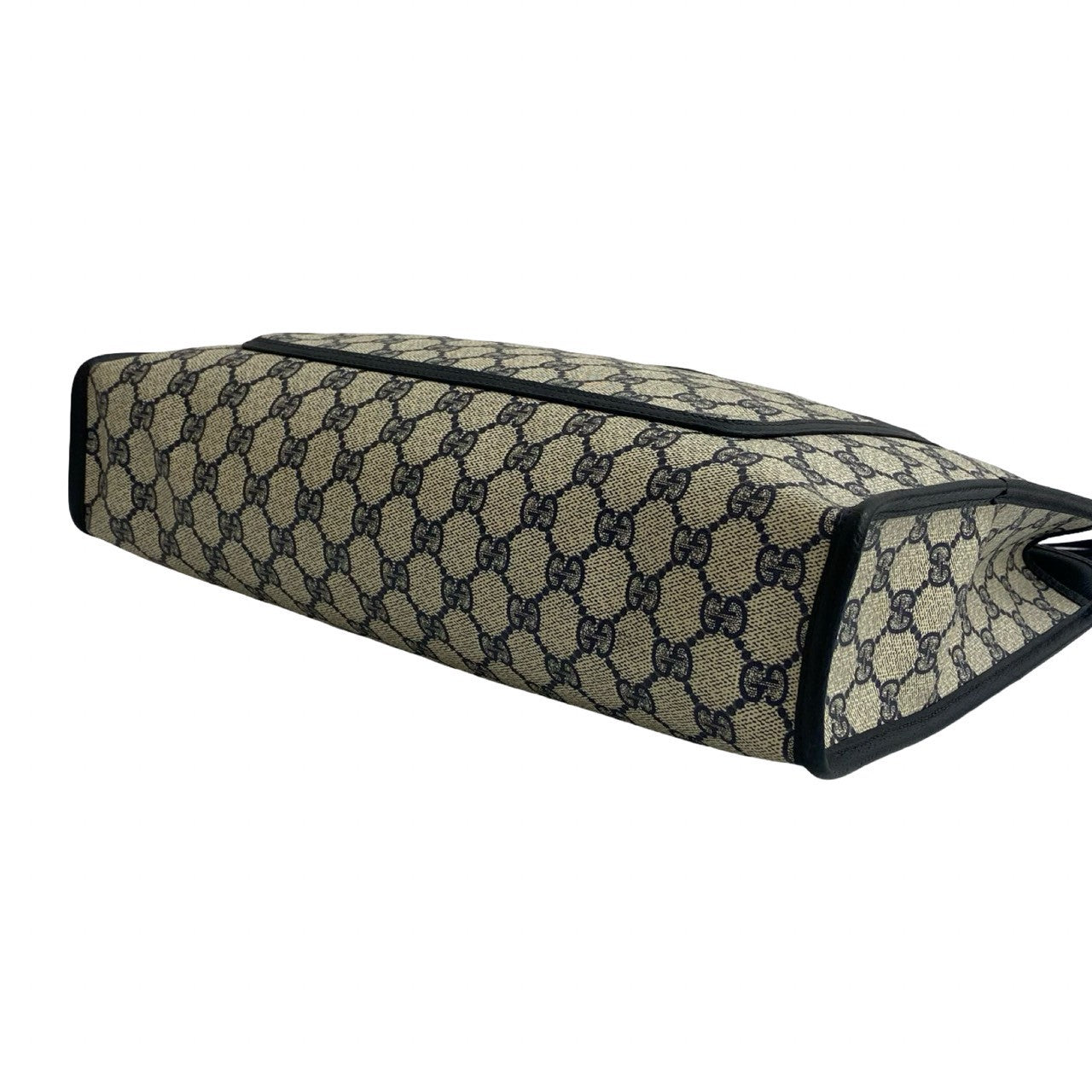 GUCCI Tote Bag leather Navy Sherry line