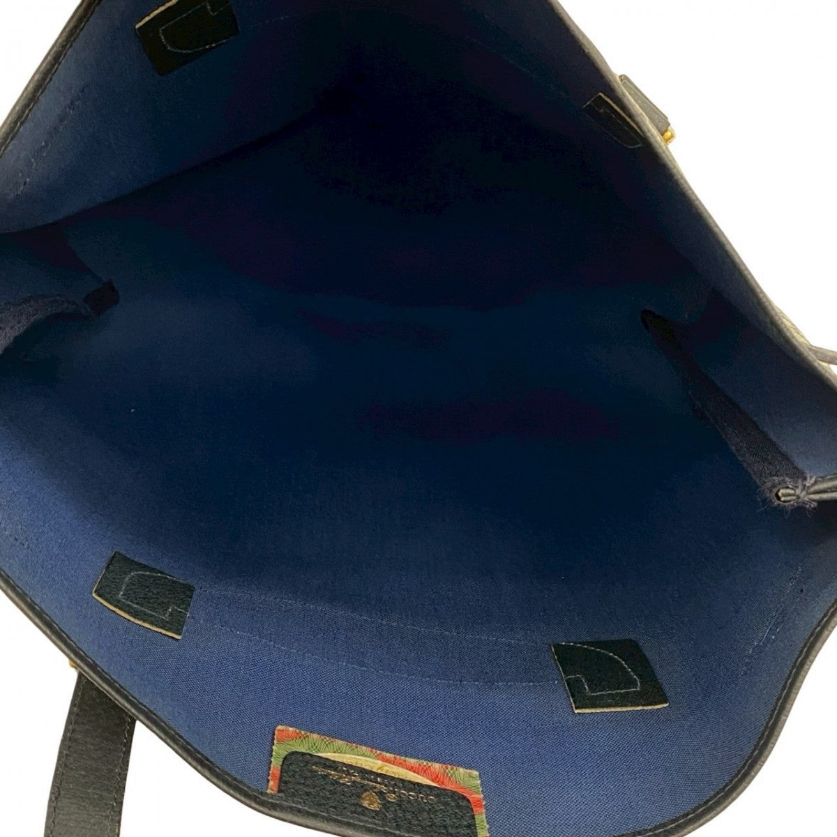GUCCI Tote Bag leather Navy