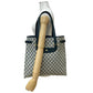 GUCCI Tote Bag leather Navy