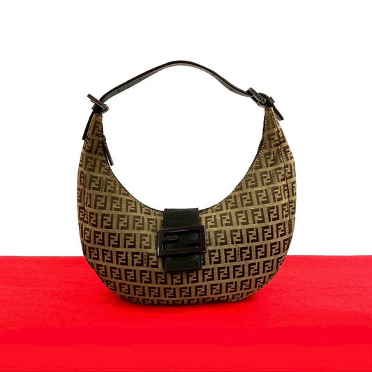 FENDI Handbag canvas Brown