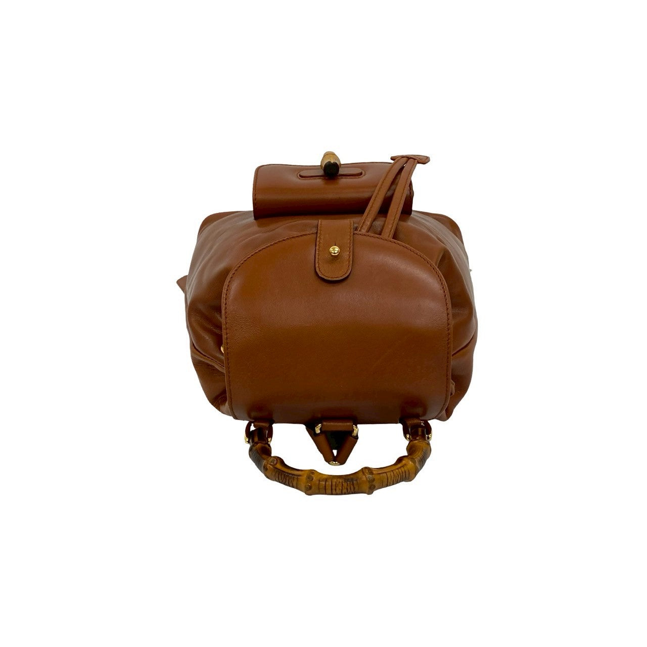 GUCCI Backpack leather Brown Bamboo