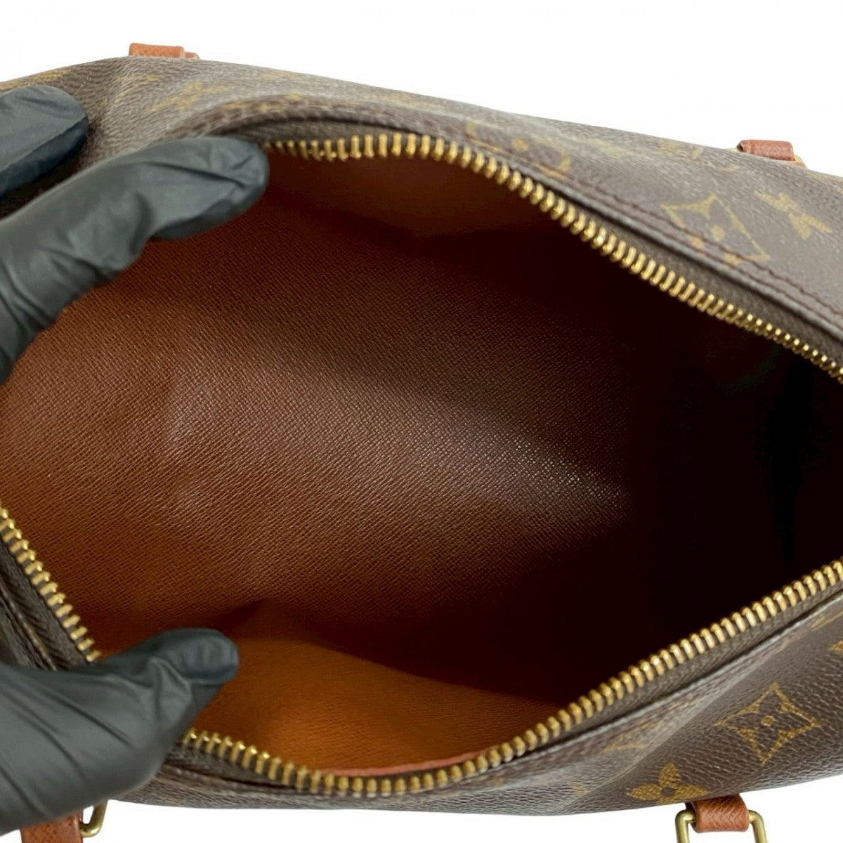LOUIS VUITTON Handbag leather Brown Monogram Papillon