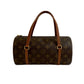 LOUIS VUITTON Handbag leather Brown Monogram Papillon