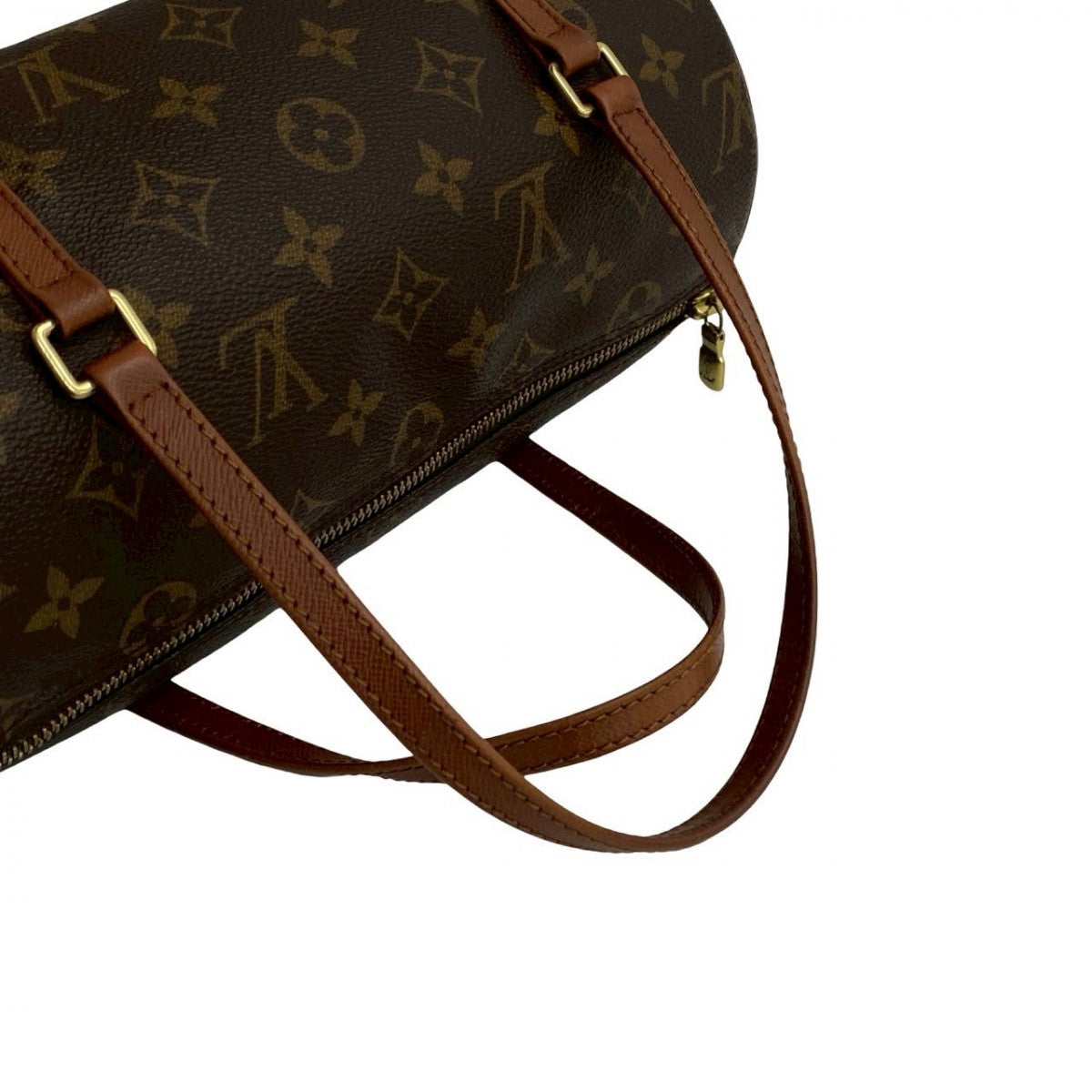 LOUIS VUITTON Handbag leather Brown Monogram Papillon