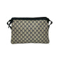 GUCCI Shoulder Bag leather Navy Sherry line