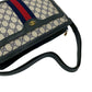GUCCI Shoulder Bag leather Navy Sherry line