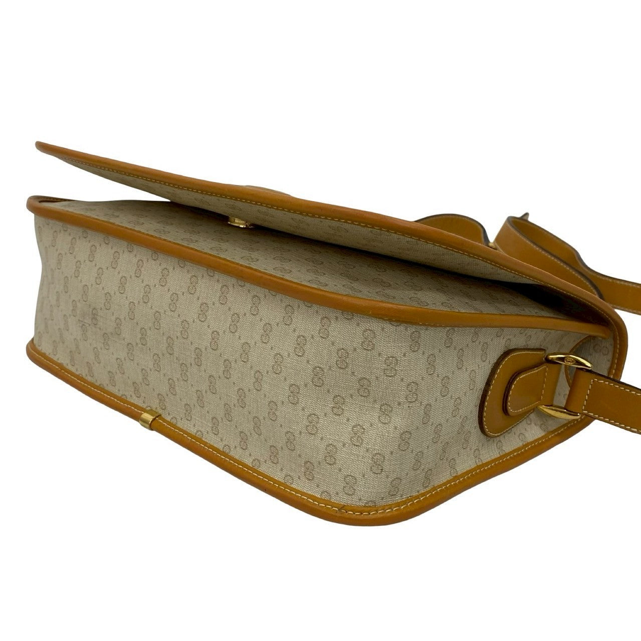 GUCCI Shoulder Bag leather white Sherry line