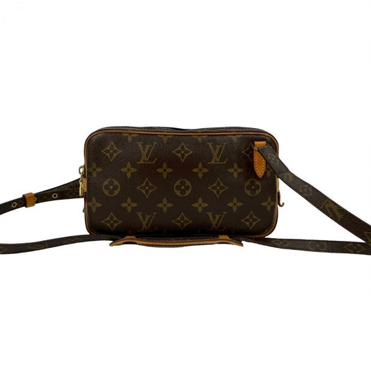LOUIS VUITTON Shoulder Bag leather Brown Monogram marly bandouliere
