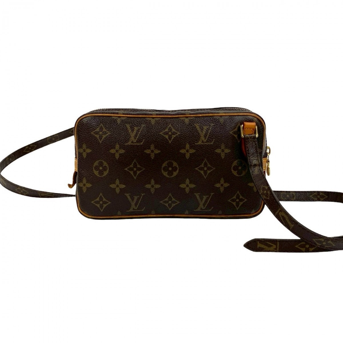 LOUIS VUITTON Shoulder Bag leather Brown Monogram marly bandouliere