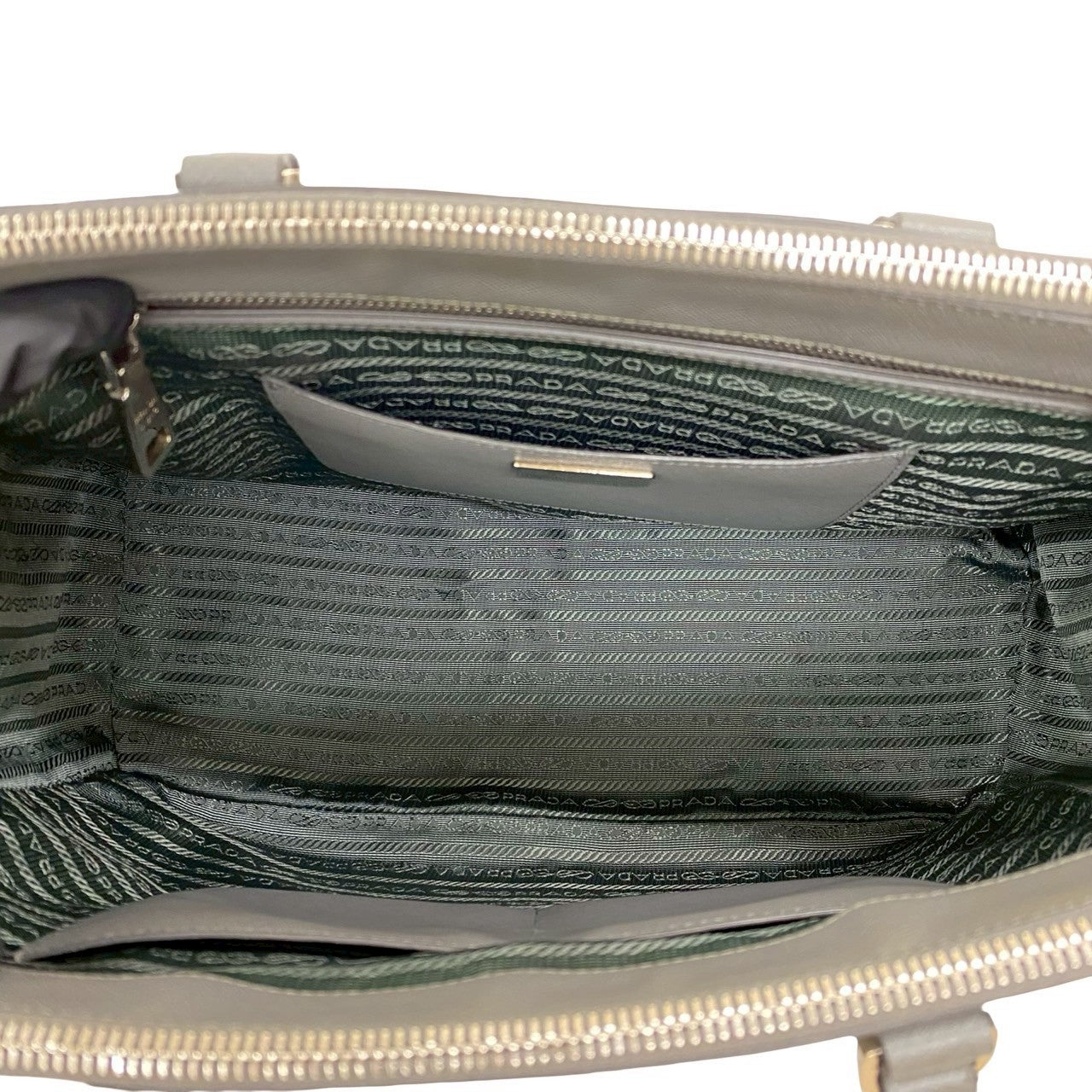 PRADA Handbag leather gray