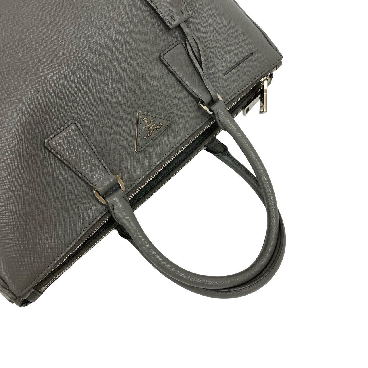 PRADA Handbag leather gray