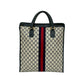 GUCCI Handbag leather Navy Sherry line