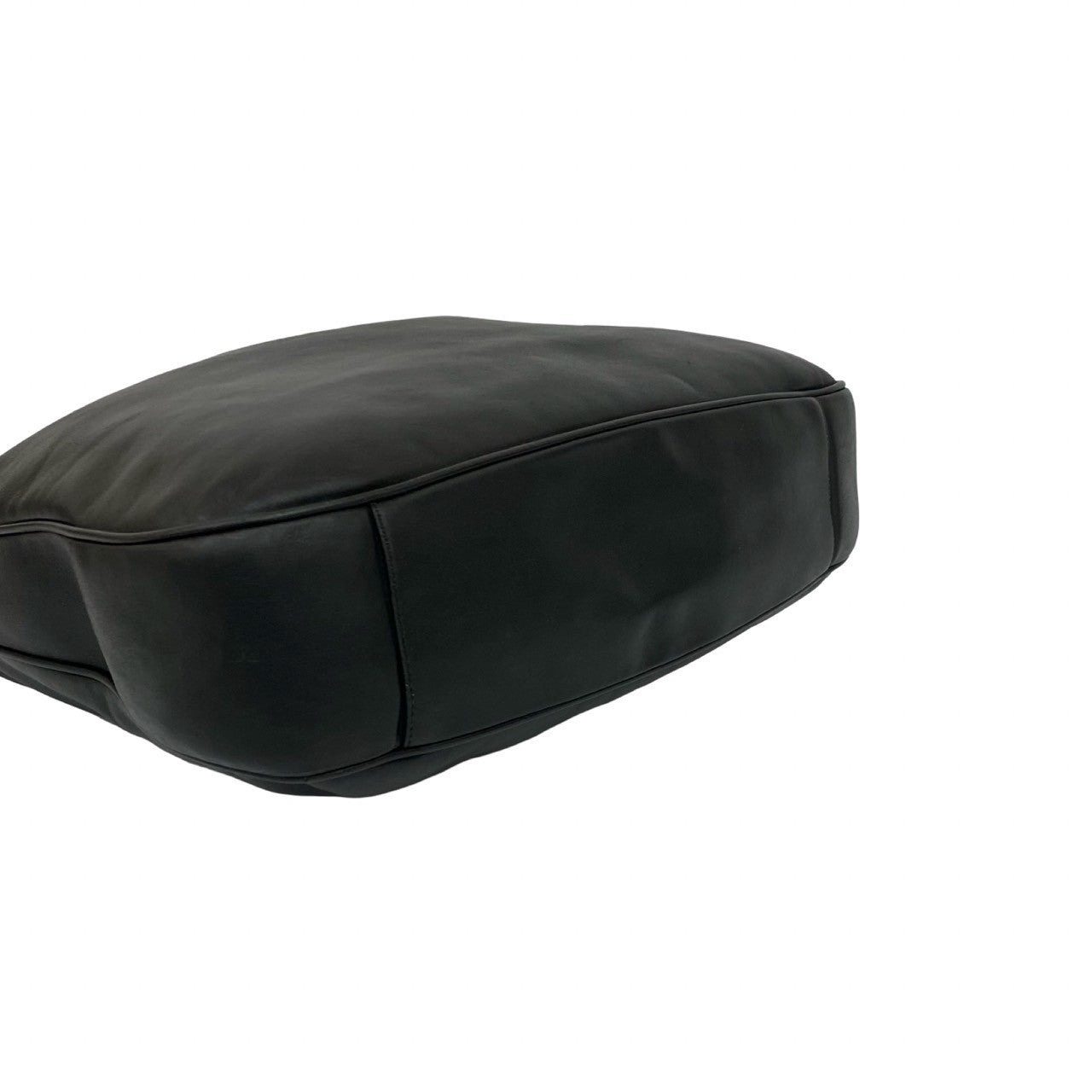 GUCCI Shoulder Bag leather black Bamboo
