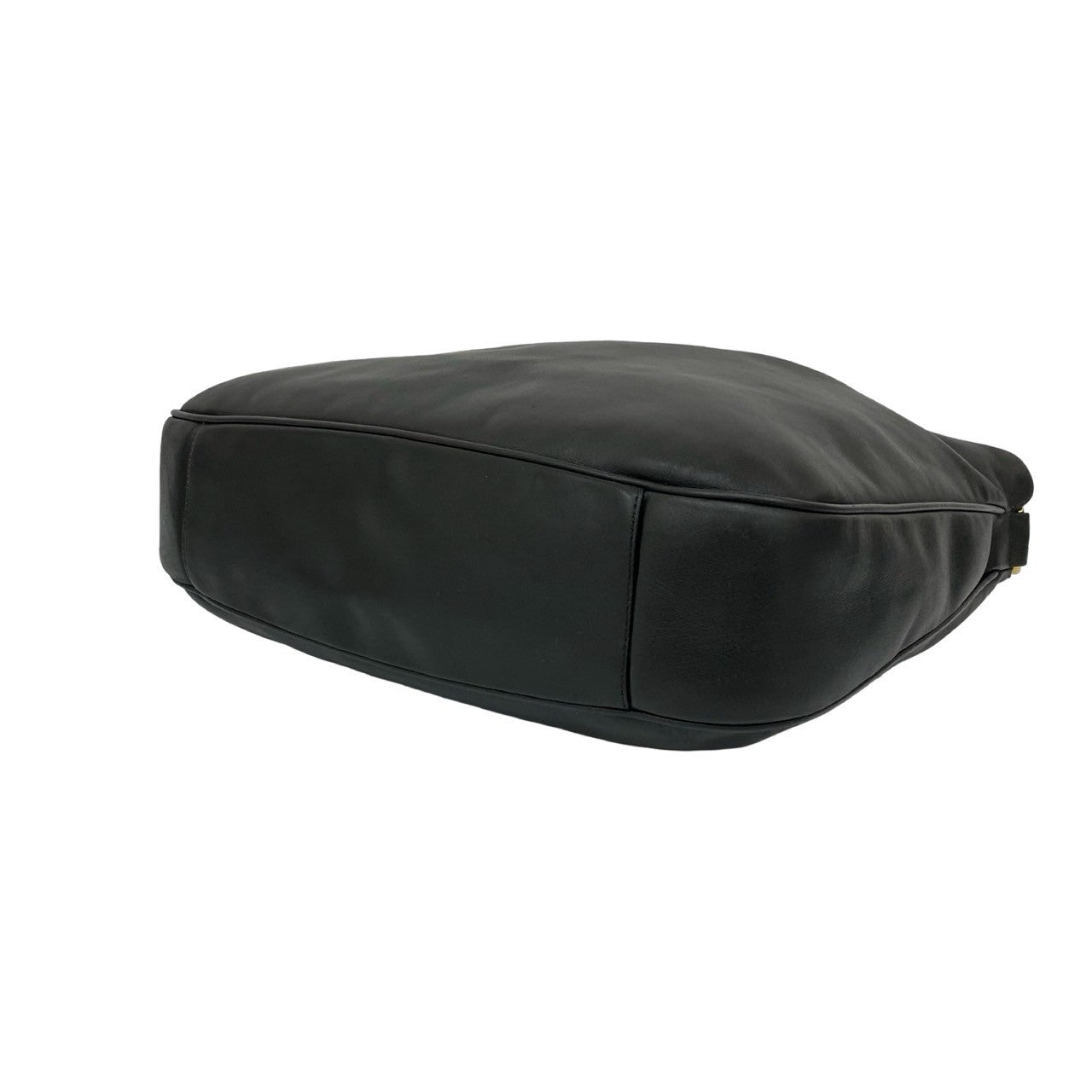 GUCCI Shoulder Bag leather black Bamboo