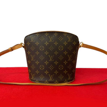 LOUIS VUITTON Shoulder Bag leather Brown Monogram Drouot