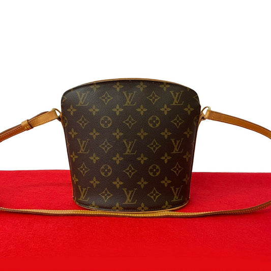LOUIS VUITTON Shoulder Bag leather Brown Monogram Drouot