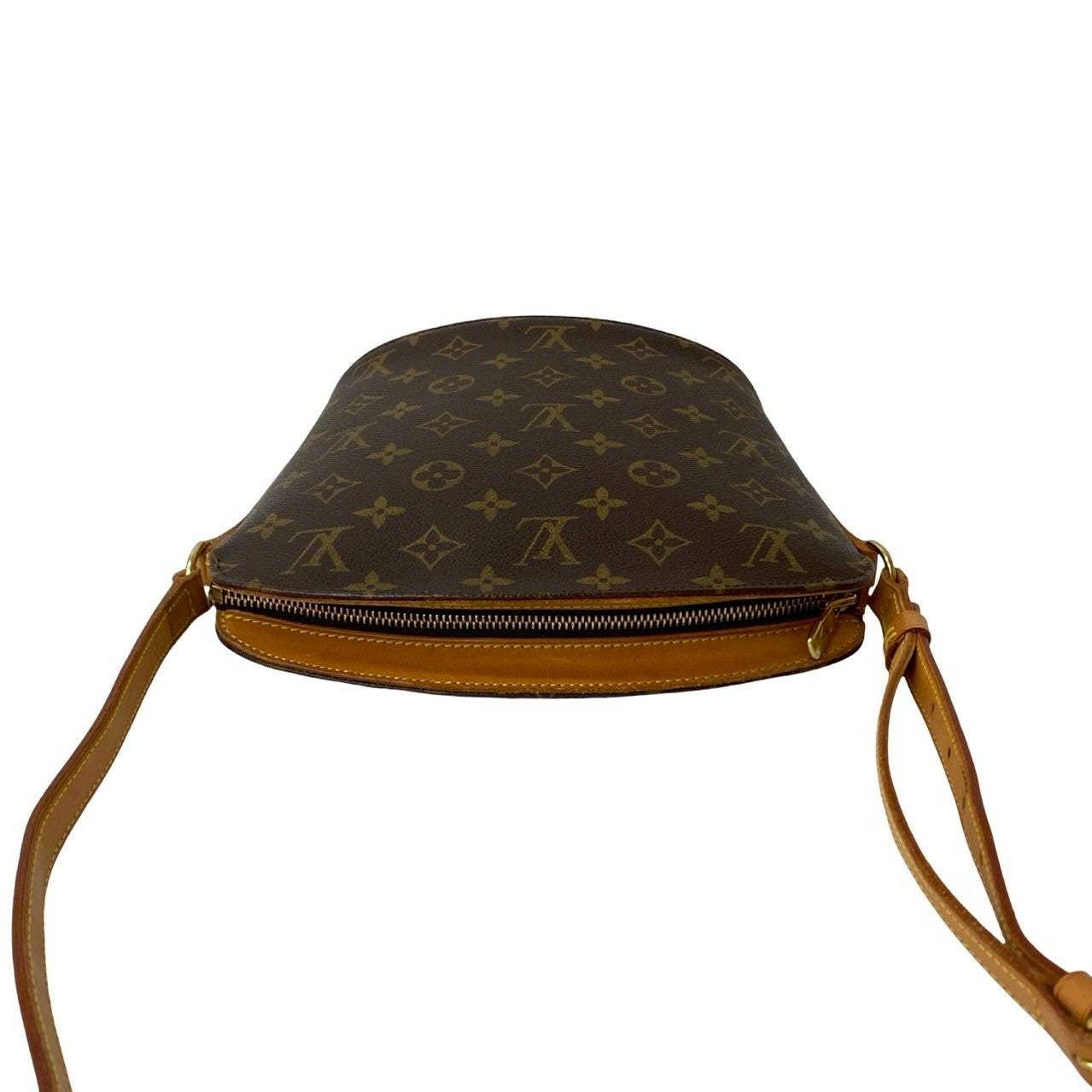 LOUIS VUITTON Shoulder Bag leather Brown Monogram Drouot