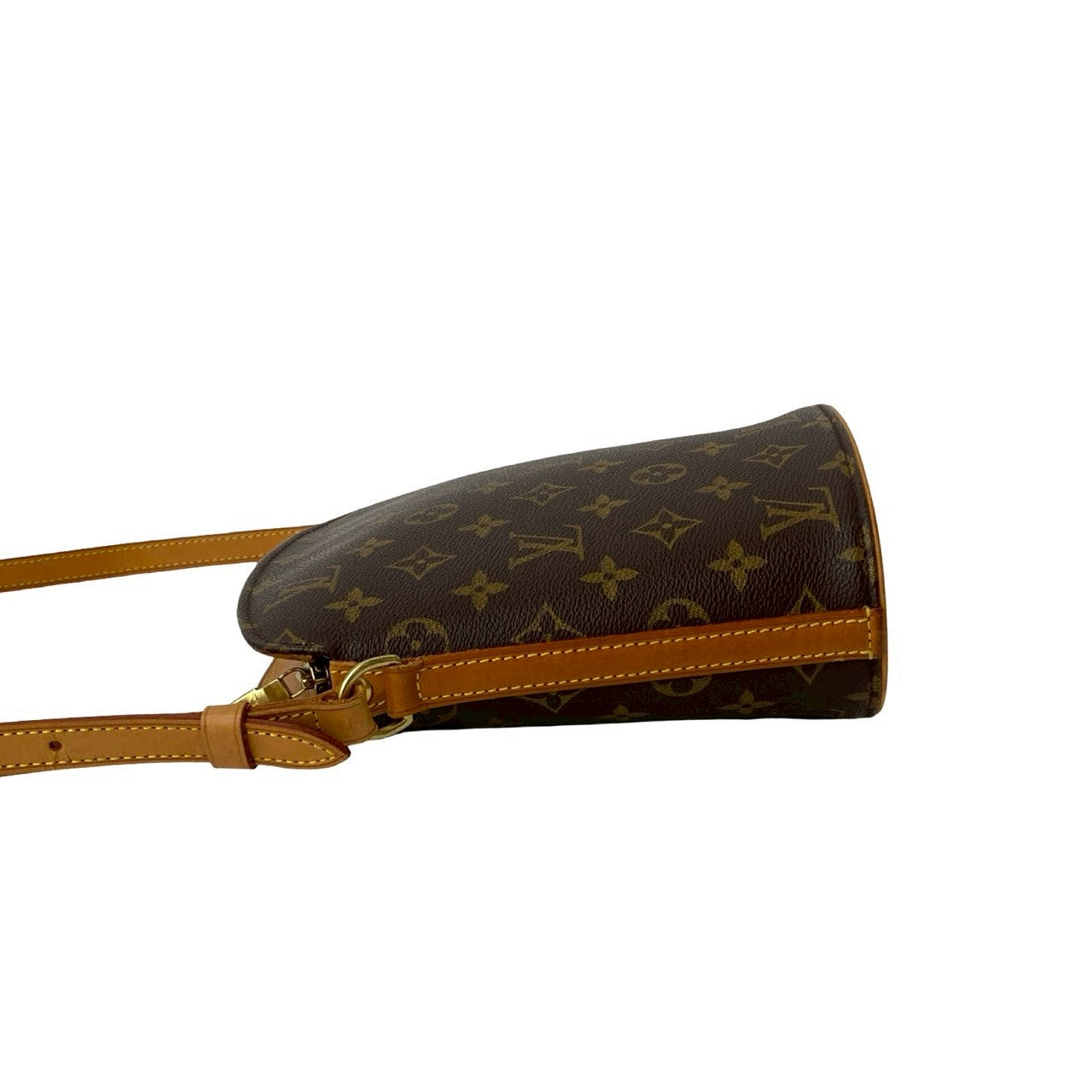 LOUIS VUITTON Shoulder Bag leather Brown Monogram Drouot